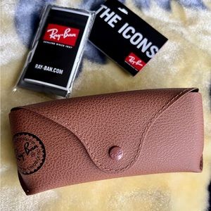 2 for $10!  New Ray Ban Leather Sunglass Cases w/cleaning cloth Black or Brown